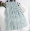 Large Swing A- Line Umbrella Mid-length Mesh Bubble Skirt