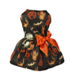 Halloween Small Dog Clothes Pet Dress Pumpkin Print Dress Chihuahua Yorkie Mesh Dress Pet Party Clothing Cat Dog Costume