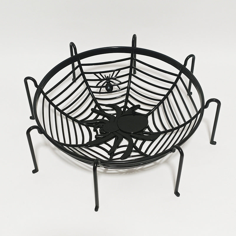 Halloween Spider Web Fruit Plate Fruit Basket Drain