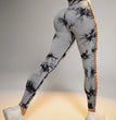 Sports Breathable Quick-drying Side Hollow Tie-dye Yoga Pants