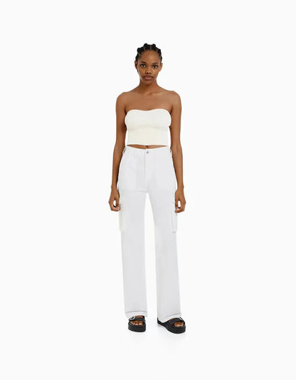 Casual Versatile Workwear Pants Women's High Waist Slimming Pants