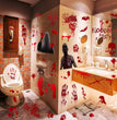 Halloween Blood Static Window Stickers Bathroom