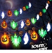 Colorful Lights String Halloween Decoration Spider Bat Ghost