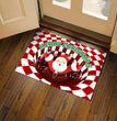 3D Plaid Floor Mat Halloween Clown Door Mat Sewer