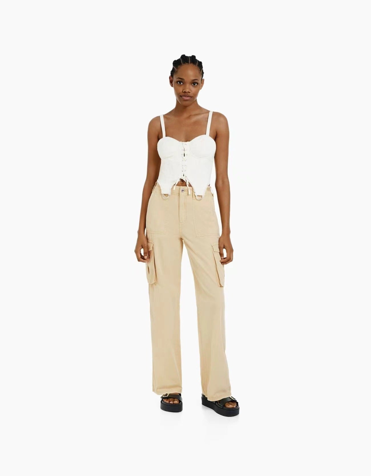 Casual Versatile Workwear Pants Women's High Waist Slimming Pants