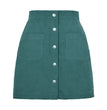 Single-breasted Slim Fit Solid Skirt