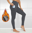 Winter Travel Exercise Fleece-lined Yoga Pants