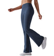 Women's Fashion High Waist Non-embarrassing Line Nylon Brushed Hip Lifting Bell-bottom Pants