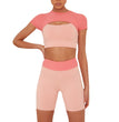 European And American Short Yoga Suit Naked Women Sense Workout Exercise Outfit