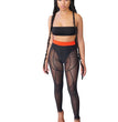 Color Matching Mesh Leggings Women