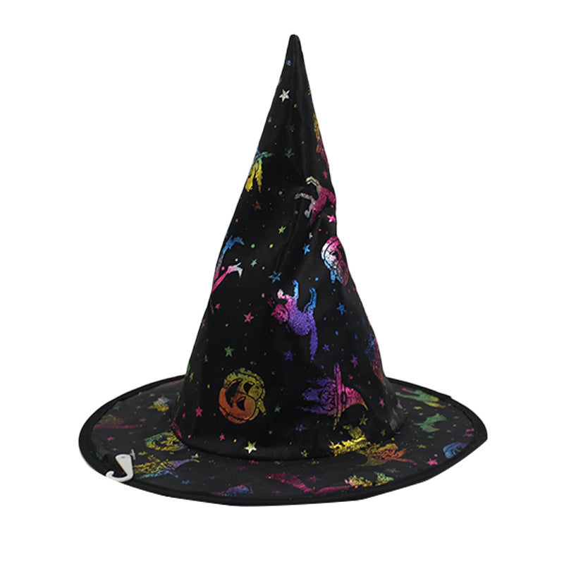 Witch Hat Halloween Black Polyester Ball Dress Up