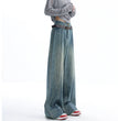 Washed Raw Edge Jeans For Women
