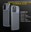 Aluminum Alloy Phone Case For 14 13 Pro Max Plus Hollow Heat Dissipation Anti-fall Full Body Shockproof Phone Cove