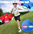 Magic Flying Meta Ball Shape Shifting Bouncy Toy for Kids Outdoor Family Fun with Kinetic Lighting and Strong Elasticity in Green Pink Blue Red