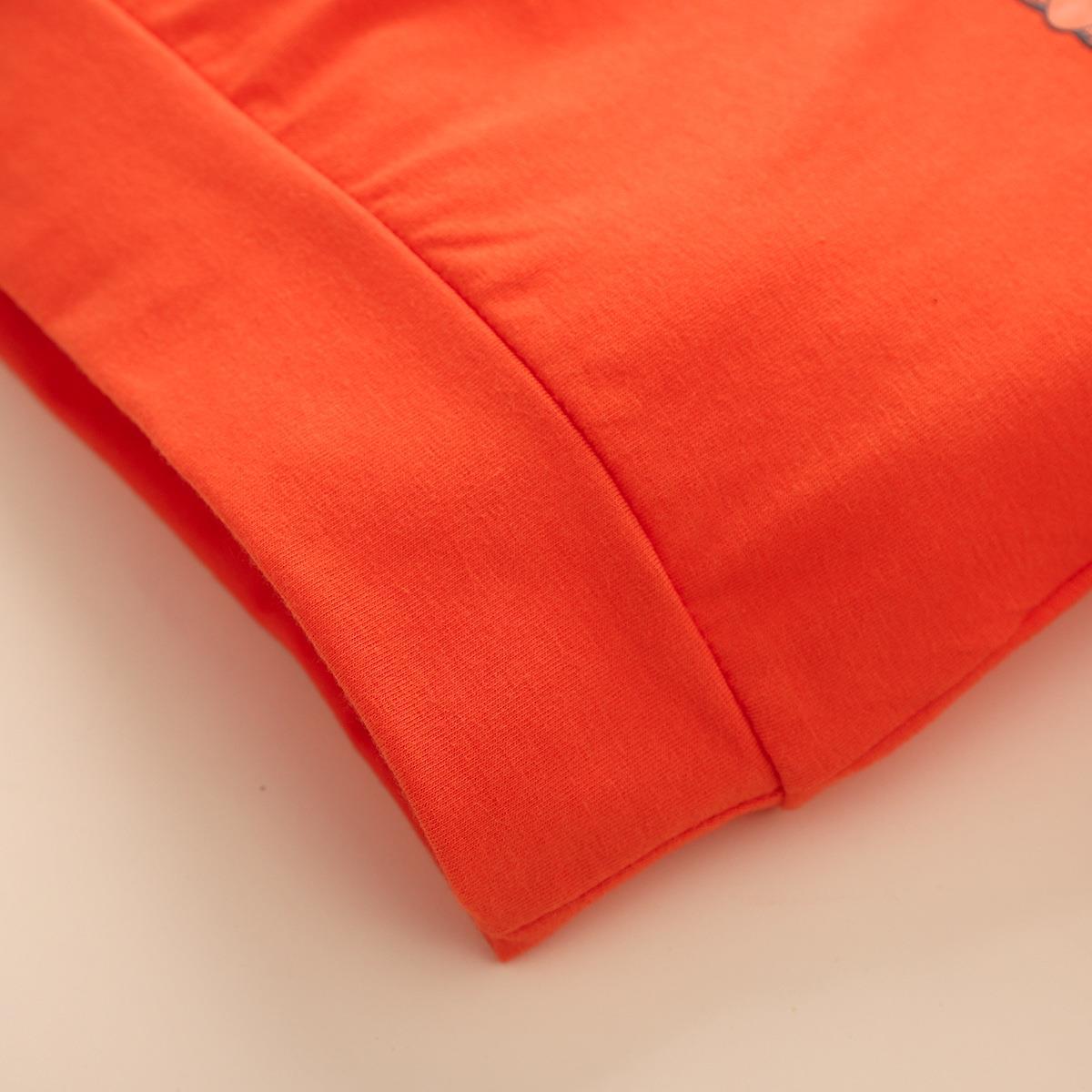 Boys' Halloween Pumpkin Orange Hooded Sweatshirt And Pants Set