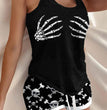 Two Piece Split Printing Set Of New Halloween Home Clothes