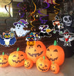 6 Piece Set Of Cartoon Ghost Bat Halloween PVC Spiral Pendant