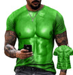 Summer Foreign Trade Summer Muscular Man 3D Digital Print T-shirt