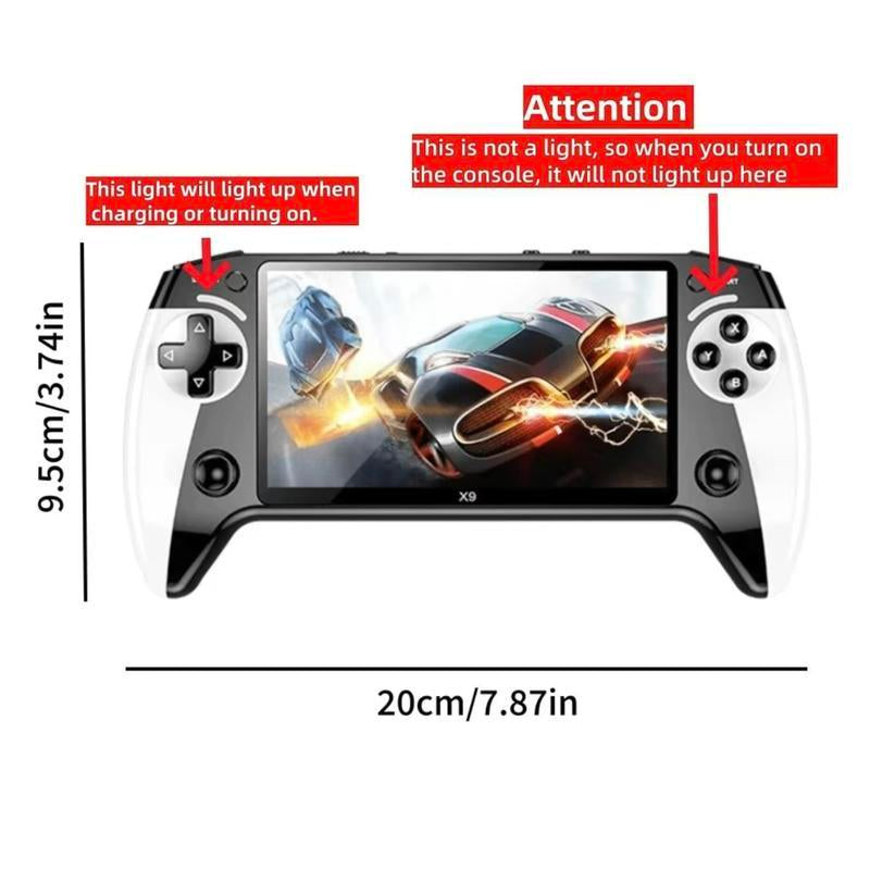 X9 Handheld Game Console, Rechargeableportable Game Console with Built-In 10 Emulatorgames,Handheld Game Console for Home &Travel,Protective,Gaming Products,Controllergrips,Durability Консоль Gameboy Overstockcollectibles Game Stick Pro