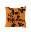 Home Halloween Pumpkin Linen Pillow Cover