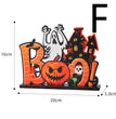 Halloween Wooden Ornaments Horror Atmosphere Arrangement Pumpkin Decoration