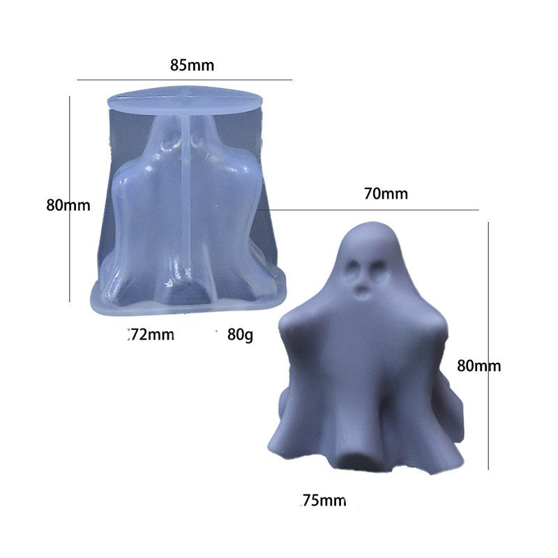 Ghostly Halloween Scented Candle Silicone Mold