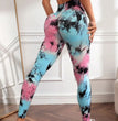 Tie-dyed Fitness For Women High Waist Hip Lift Sports Yoga Pants