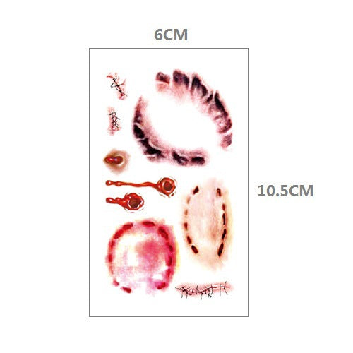 Makeup Stickers Tattoo Water Transfer For Halloween