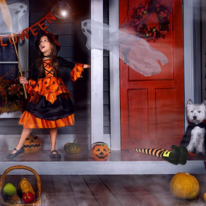 Halloween Creative Art Decoration Prosthesis Witch Leg Garden Decoration