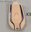 1500mAh Mini Power Emergency Pod Keychain Charger With Type-C Ultra-Compact Mini Battery Pack Fast Charging Backup Power Bank