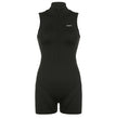 Sleeveless Half Turtleneck Invisible Zipper One-piece Shorts