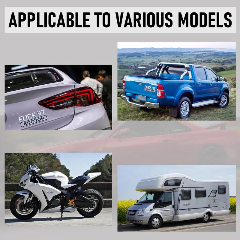 Fvck It Edition 3D Emblem Sticker Badge, Funny Decals for Car, Truck, SUV, Motorcycle