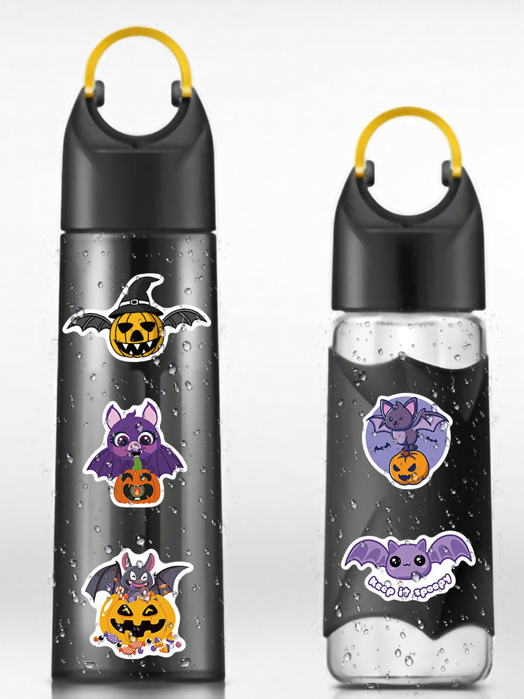 100 Cartoon Halloween Pumpkin Bat Stickers Decoration Car Trunk Children Gift