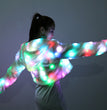 Halloween Colorful LED Lighting Clothes Jacket Faux Fur