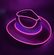 Halloween Carnival Party LED Wireless Fluorescent Colorful Cowboy Flashing Hat