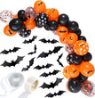 Bat Sticker Halloween Black Orange Party Decoration