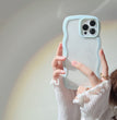 Wave Border Mobile Phone Case Solid Color Simple Candy Color