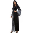 Halloween New Skull Print Witch Long Vampire Costume, Queen Dress Costume