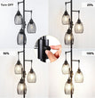 68’’ Dimmable Floor Lamp, 3 X 800LM LED Edison Bulbs Included, Industrial Floor Lamps for Living Room, Rustic Tall Lamps Standing Lamp for Bedrooms Living Room