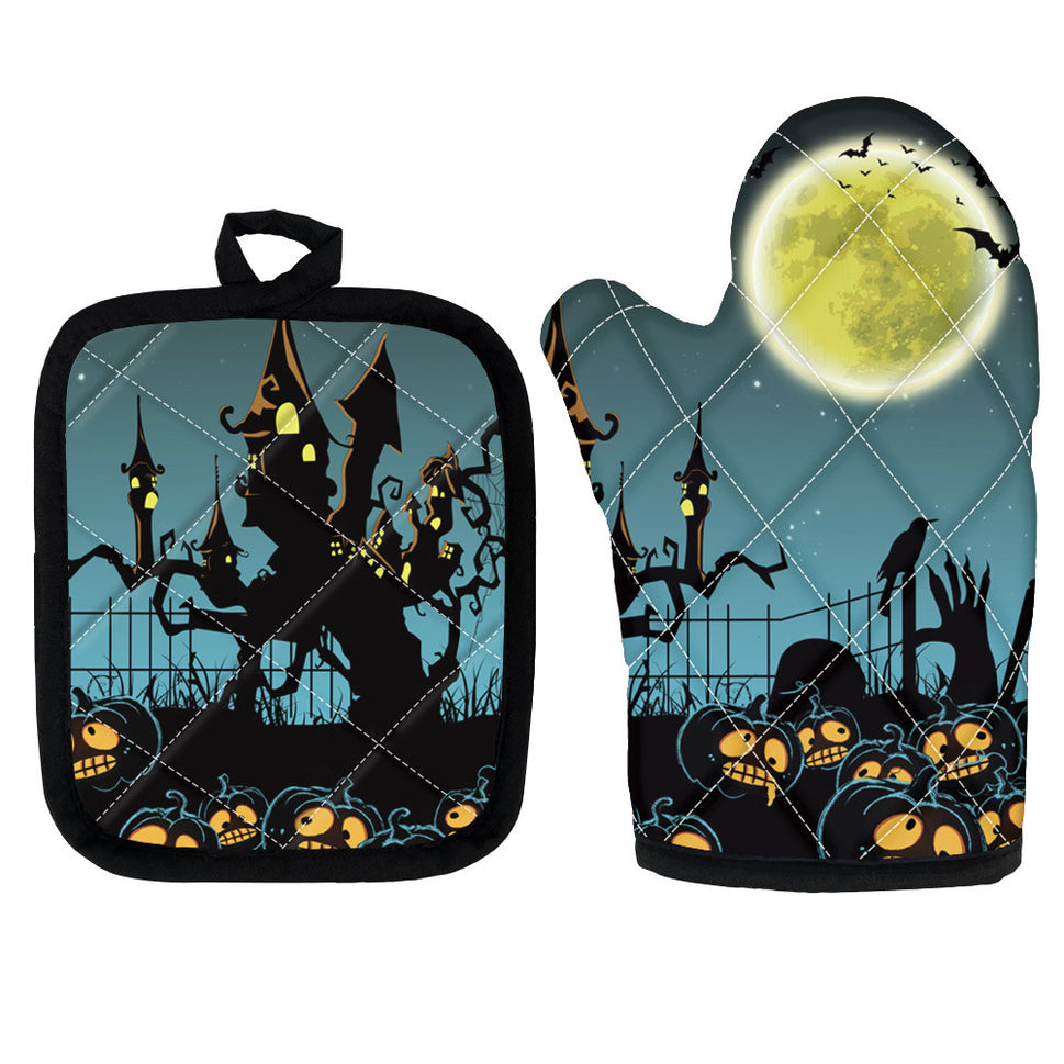 Halloween Custom Funny Pumpkin Insulated Gloves