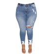 Women Clothes Ripped Plus Size Ladies Denim Pants Jeans