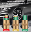 Cars Tire Air Pressure Monitor Alert 4Pcs/Set Indicator Tire Valve Cap Gauge Car Accessories Car Tyre Pressure Gauge Caps Useful