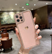 Phone Case Accessories Love Crystal Diamond Edge Electroplating Protective Cover