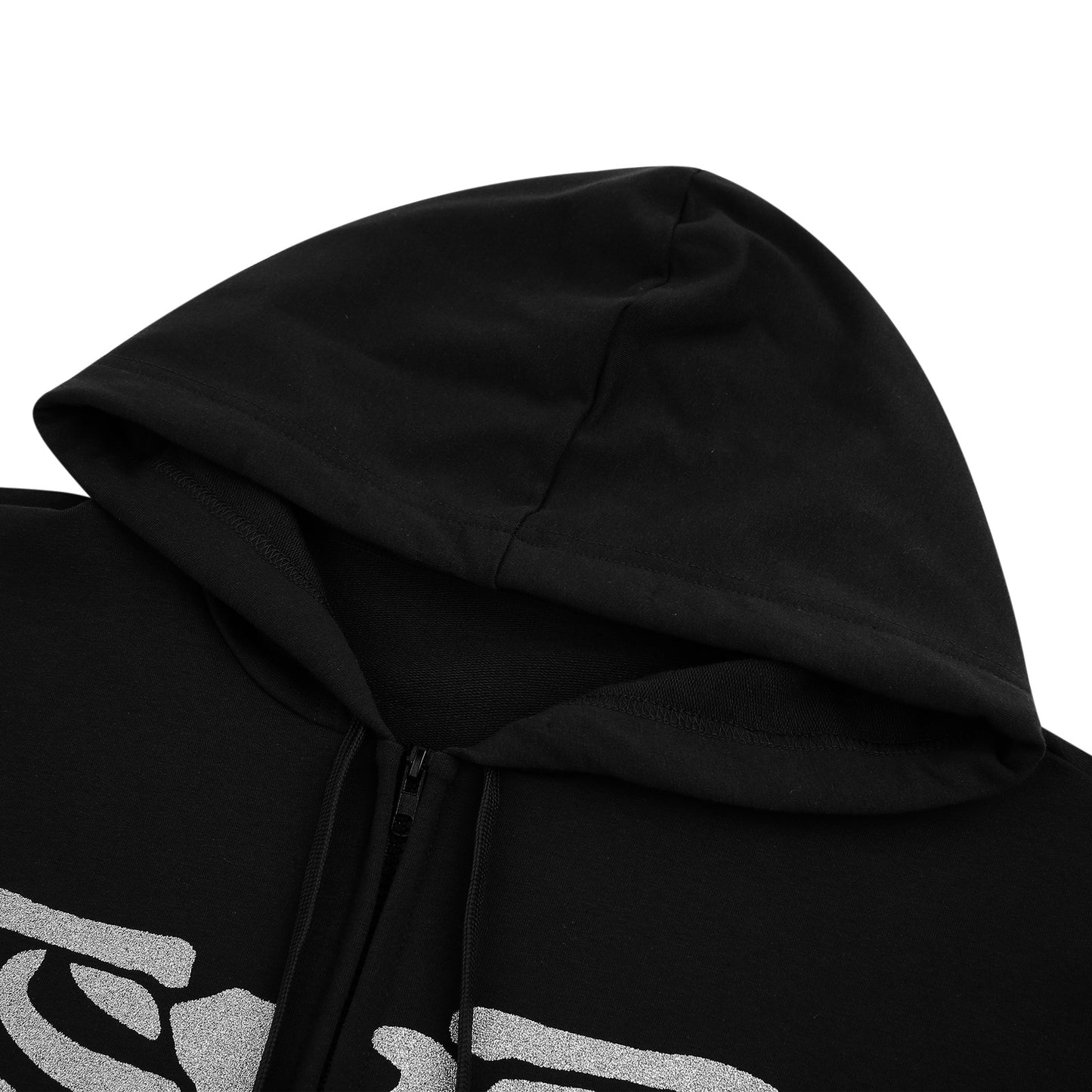 European And American Halloween Skull Print Pullover Hooded Zip Cardigan