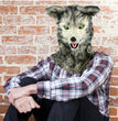 Stuffed Animal Gray Wolf Headgear Halloween Props