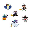 6 Piece Set Of Cartoon Ghost Bat Halloween PVC Spiral Pendant