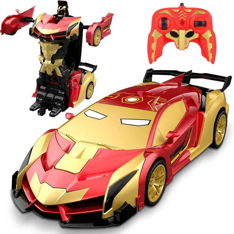 [Xmasgifts]Transform Easter RC Cars for Boys 3-15,2.4Ghz Remote Control 1:18 Scale Robot Deformation 360° Rotation Rechargeable Batteries Included High-Quality ABS Plastic Gift Set,Blackfriday,Christmas