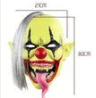 Horror Green Face Clown Halloween Christmas Latex Mask Headgear