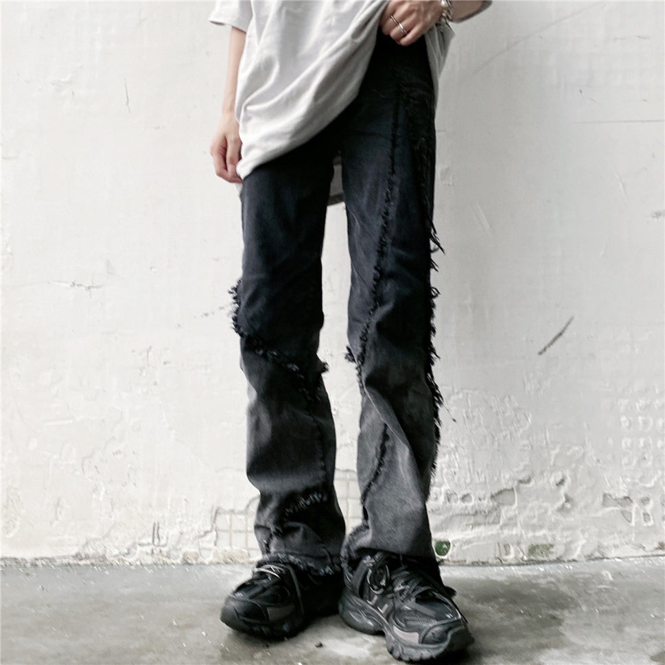 Street Retro Hip Hop Denim Pants Girl