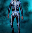 Men's Halloween 3d Horror Skull Frame Printing One-piece Evening Party